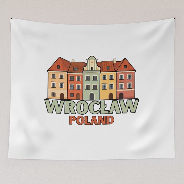 Item preview, Wrocław Poland Travel Magnet Style Vector Illustration designed and sold by shlepyart.