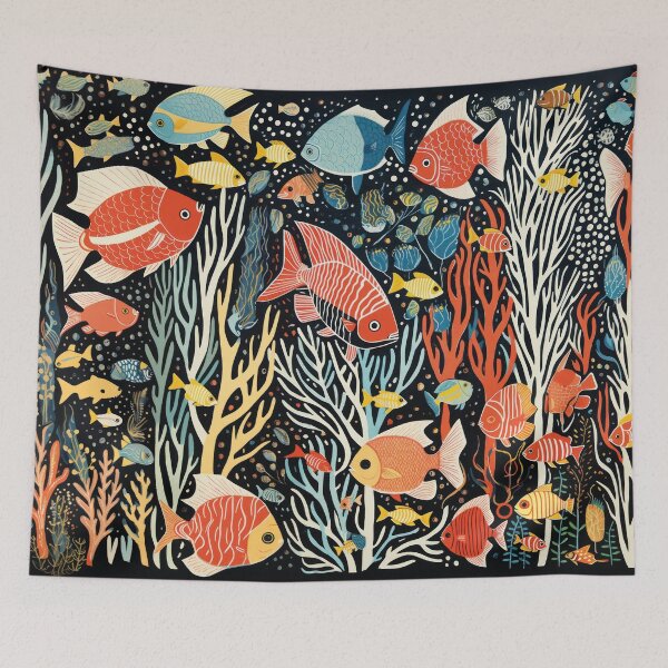 Item preview, Aesthetic underwater world: Colorful fish illustration for sea lovers designed and sold by Mauswohn.