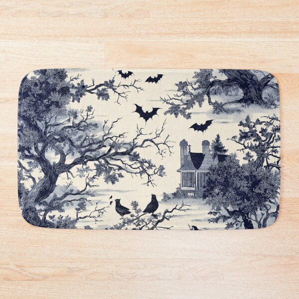 Item preview, Halloween Toile in Black & White - Bats Crows Trees designed and sold by TheBohemianLark.
