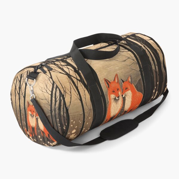 Item preview, Pair of foxes in an autumnal forest: Aesthetic nature illustration designed and sold by Mauswohn.