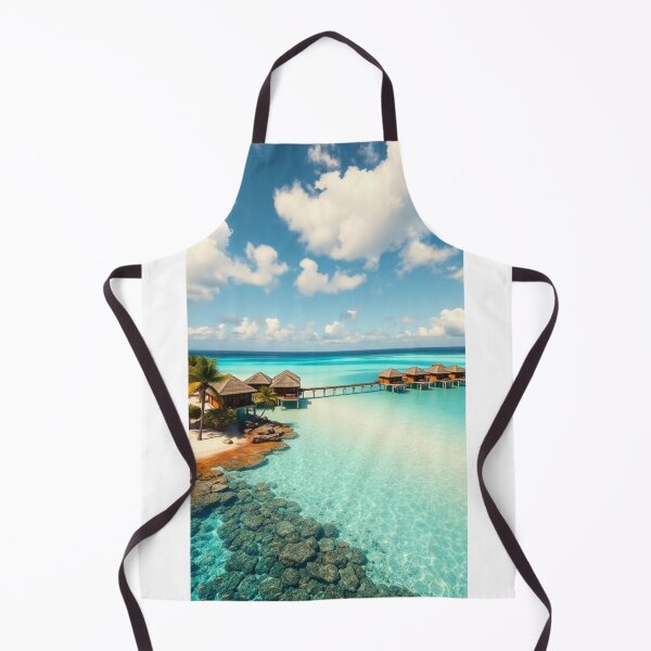 Item preview, Luxury Overwater Bungalows in Tropical Turquoise Lagoon designed and sold by Vida e Arte.