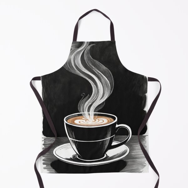Item preview, Coffee Cup Ink Wash Art with Steaming Swirls designed and sold by AlxVel.