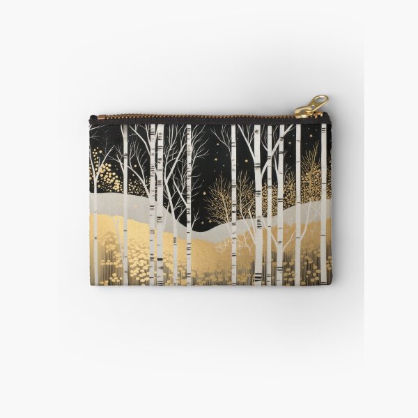 Item preview, Aesthetic birch forest at night: Elegant forest illustration with starry sky designed and sold by Mauswohn.