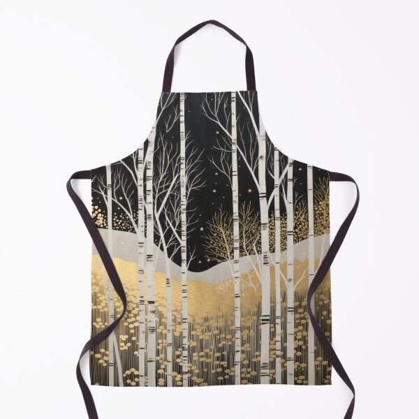 Item preview, Aesthetic birch forest at night: Elegant forest illustration with starry sky designed and sold by Mauswohn.