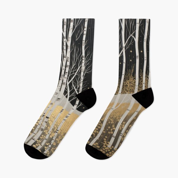 Item preview, Aesthetic birch forest at night: Elegant forest illustration with starry sky designed and sold by Mauswohn.