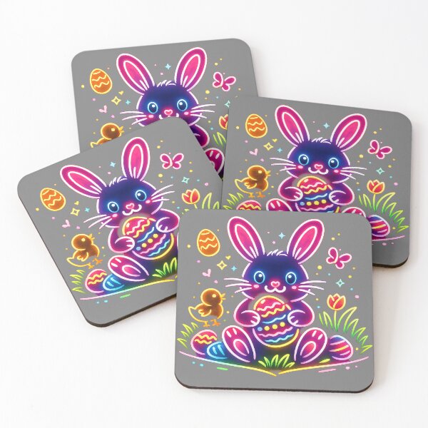 Item preview, Neon Easter Bunny Glow Design designed and sold by RolMerch.