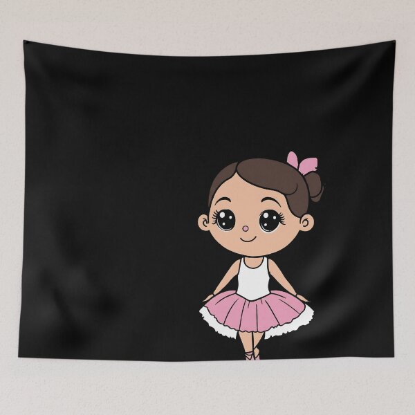 Item preview, Ballerina Girl Cartoon Pink Tutu Ballet Dancing Dancer designed and sold by ForThe2F0X1Folks.