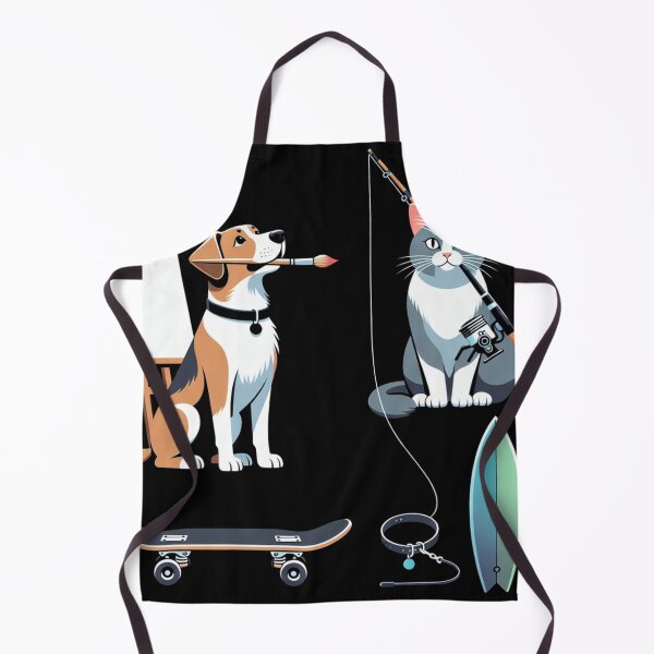 Item preview, Artistic Dog & Fishing Cat - Creative Pet Hobbies Graphic designed and sold by GenZFashion000.