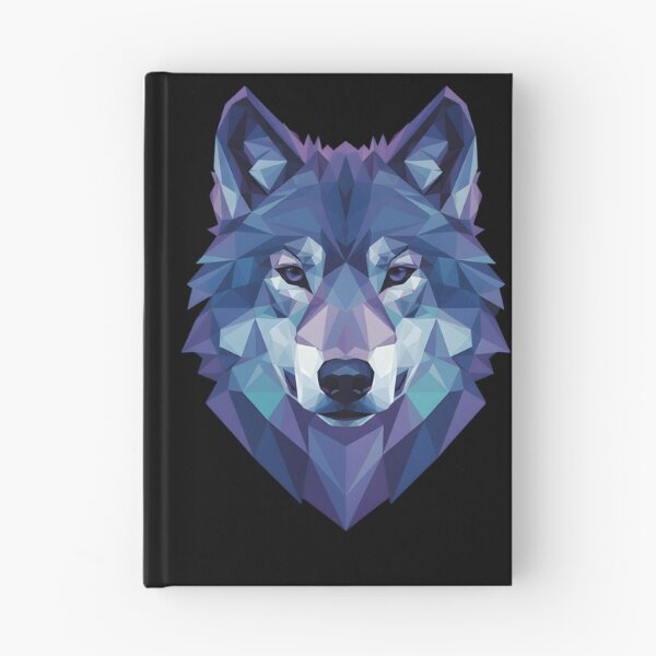 Item preview, Geometric Wolf Low Poly Art Blue Purple Wolf Head Modern Animal Design designed and sold by Jt41.