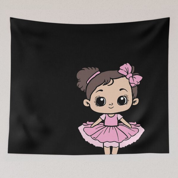 Item preview, Ballerina Girl Cartoon Pink Tutu Ballet Dancing Dancer designed and sold by ForThe2F0X1Folks.