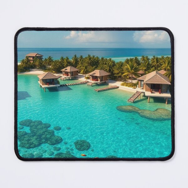 Item preview, Luxury Tropical Villas Above Crystal Clear Water designed and sold by Vida e Arte.