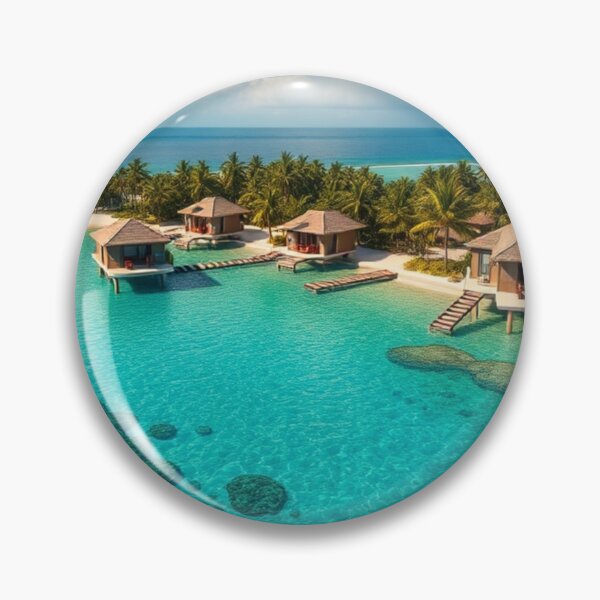 Item preview, Luxury Tropical Villas Above Crystal Clear Water designed and sold by Vida e Arte.