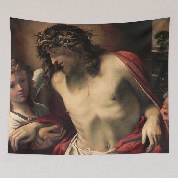 Item preview, Christ Wearing Crown of Thorns Annibale Carracci Painting designed and sold by TheSoulOfArt.