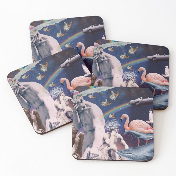Item preview, Surreal space collage: Aesthetic art with antique statues designed and sold by Mauswohn.