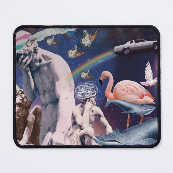 Item preview, Surreal space collage: Aesthetic art with antique statues designed and sold by Mauswohn.
