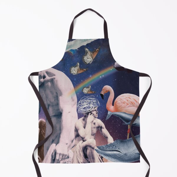 Item preview, Surreal space collage: Aesthetic art with antique statues designed and sold by Mauswohn.