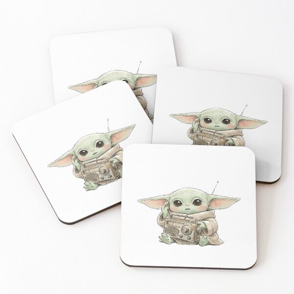 Artikelvorschau, BABY YODA MIT RETRO-RADIO entworfen und verkauft von LIS AND MELIVERSO.