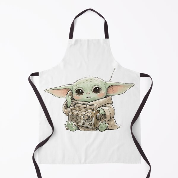 Artikelvorschau, BABY YODA MIT RETRO-RADIO entworfen und verkauft von LIS AND MELIVERSO.