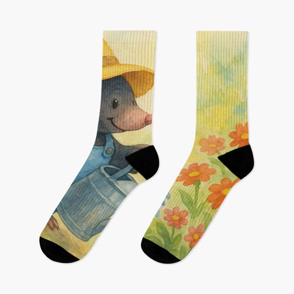 Item preview, Gardening Mole: An aesthetic watercolor illustration for nature lovers designed and sold by Mauswohn.