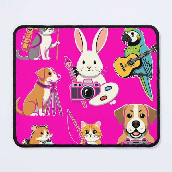 Item preview, Funny Pet Hobby Squad - Gamer Dog, Hiker Cat & Artist Bunny designed and sold by GenZFashion000.