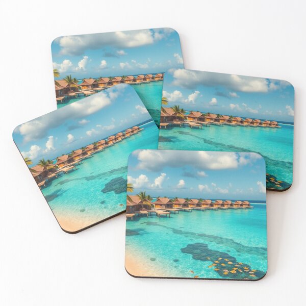 Item preview, Sunny Beachfront Resort and Clear Turquoise Water designed and sold by Vida e Arte.