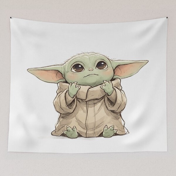 Item preview, BABY YODA LOOKING UP CUTELY designed and sold by LIS AND MELIVERSO.