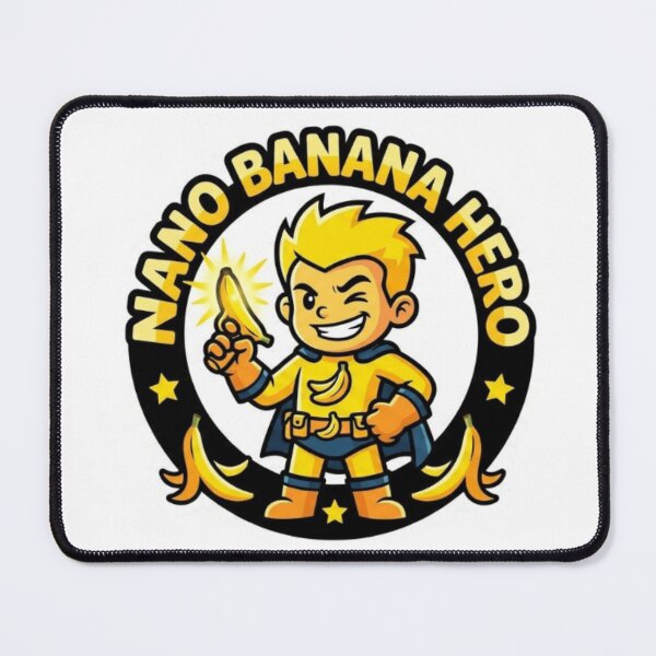 Item preview, Nano Banana Hero – Funny Mischief Cartoon Superhero Sticker designed and sold by Imaginarium of Chaos falcon88 .
