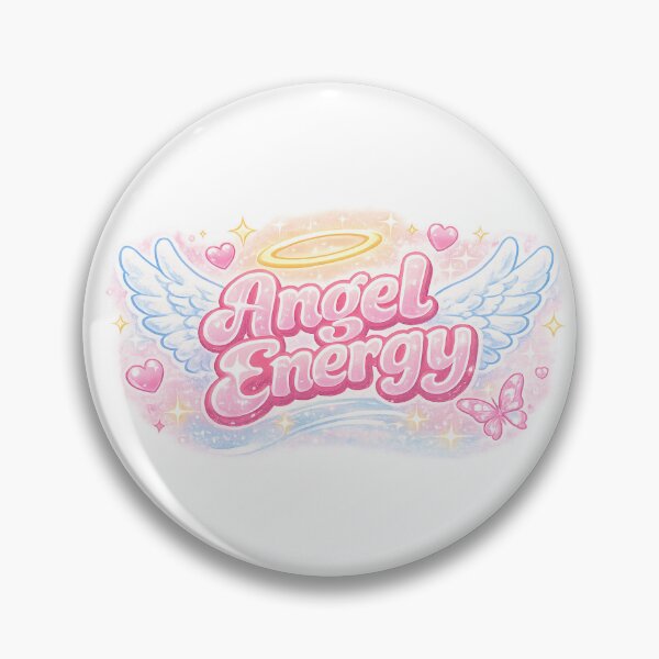 Item preview, Angel Energy Y2K Aesthetic – Cute Pink Angel Wings Graphic Tee designed and sold by CloudyDreams123.