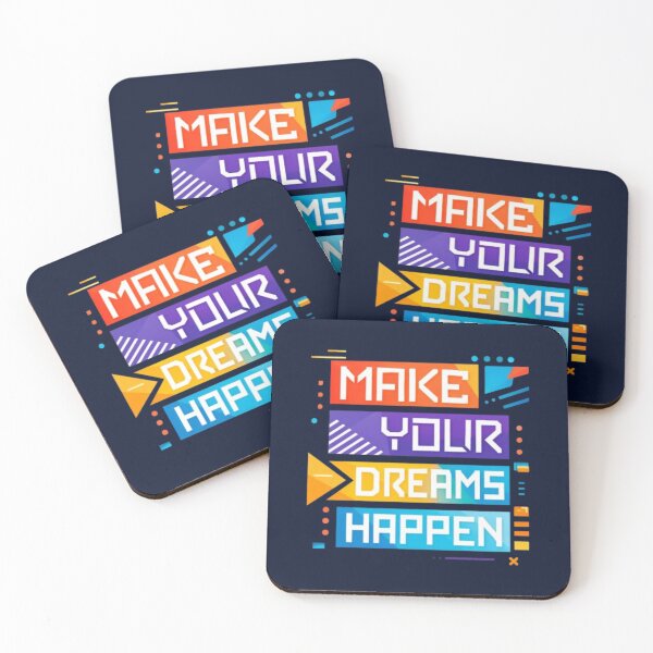 Item preview, Make Your Dreams Happen – Motivational Quote Design designed and sold by Dogandesighn.