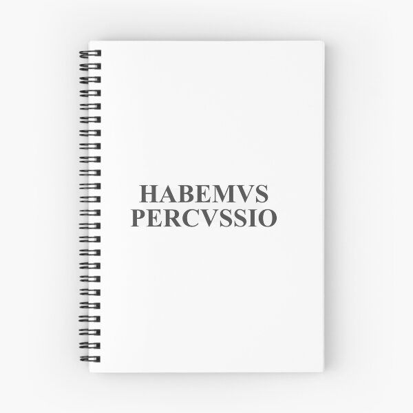 Item preview, "habemus percussio" head over heels musical designed and sold by macandcheeseitz.