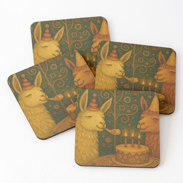 Item preview, Celebrating alpacas with cake: Aesthetic illustration for a birthday designed and sold by Mauswohn.