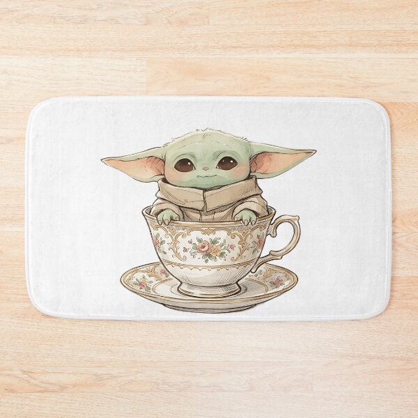 Item preview, BABY YODA IN A VICTORIAN TEACUP designed and sold by LIS AND MELIVERSO.