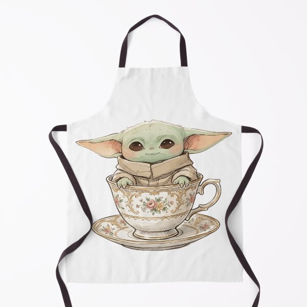 Item preview, BABY YODA IN A VICTORIAN TEACUP designed and sold by LIS AND MELIVERSO.