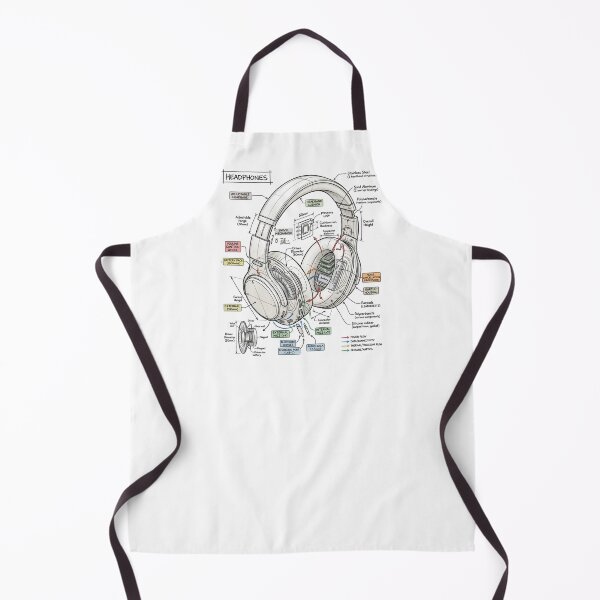 Item preview, Music Headphones - Technical Drawing designed and sold by Rhu Creations.