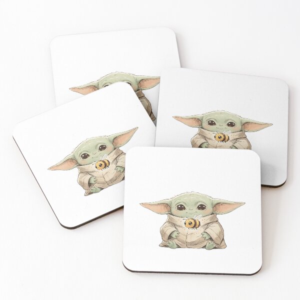 Item preview, BABY YODA WITH A CUTE BEE designed and sold by LIS AND MELIVERSO.