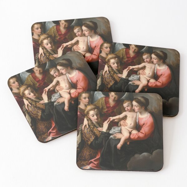 Item preview, Mystic Marriage Saint Catherine by Annibale Carracci Painting designed and sold by TheSoulOfArt.