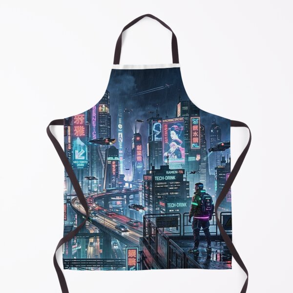 Item preview, Neon Cyberpunk Neo Tokyo 2049 Skyline designed and sold by PixelNest40.