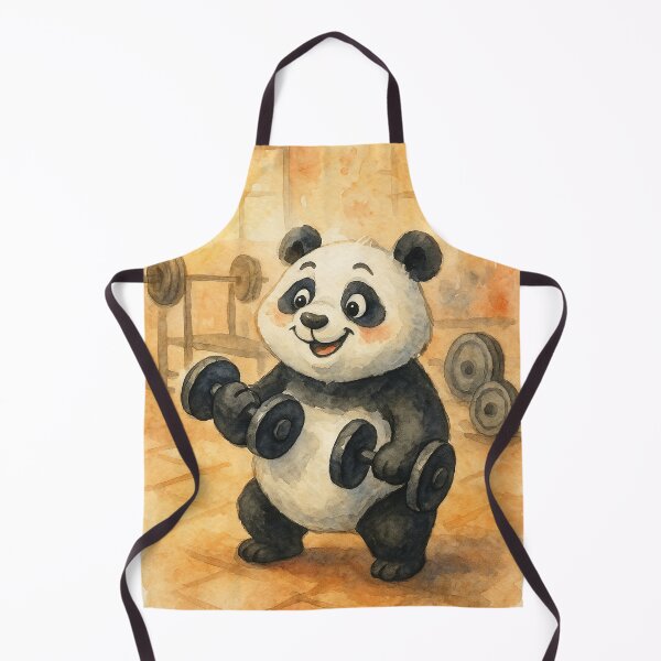 Item preview, Panda strength training: Aesthetic watercolor illustration for fitness fans designed and sold by Mauswohn.