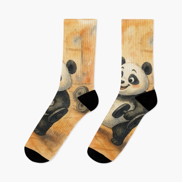 Item preview, Panda strength training: Aesthetic watercolor illustration for fitness fans designed and sold by Mauswohn.