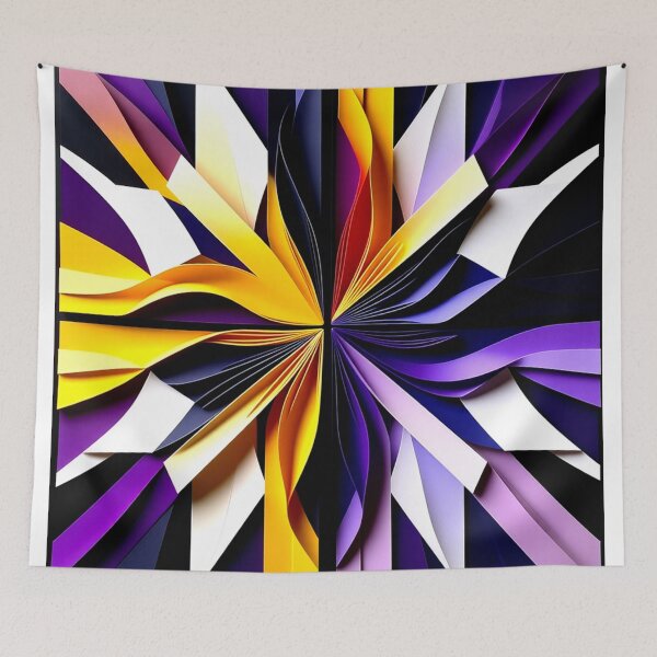 Item preview, origami quadrant colorful origami style geometric abstract design designed and sold by SmashingDeals.