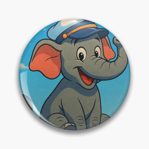 Item preview, Little elephant captain on a candy: Aesthetic children's room illustration designed and sold by Mauswohn.