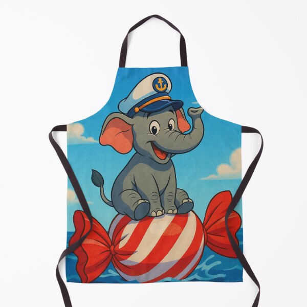 Item preview, Little elephant captain on a candy: Aesthetic children's room illustration designed and sold by Mauswohn.