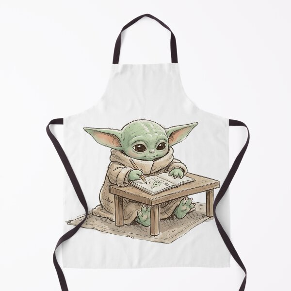 Item preview, BABY YODA DRAWING WITH A PENCIL designed and sold by LIS AND MELIVERSO.