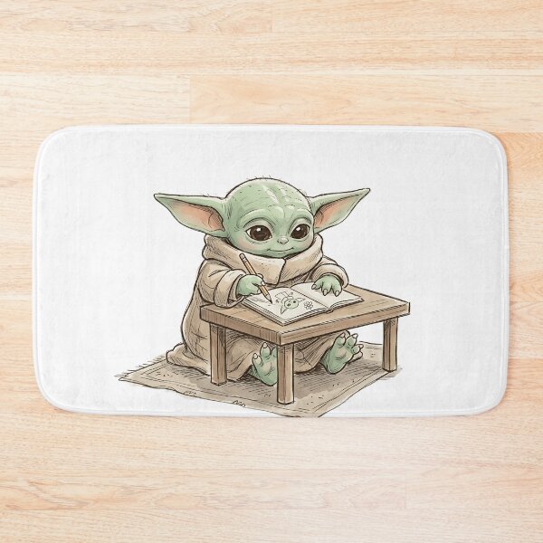 Item preview, BABY YODA DRAWING WITH A PENCIL designed and sold by LIS AND MELIVERSO.