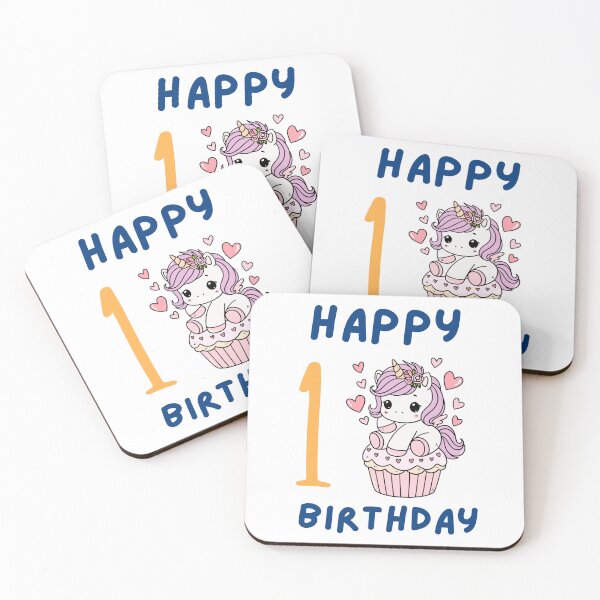 Item preview, Cute Unicorn 1st Birthday Cupcake Design designed and sold by Elly for Design (Power of Creation).