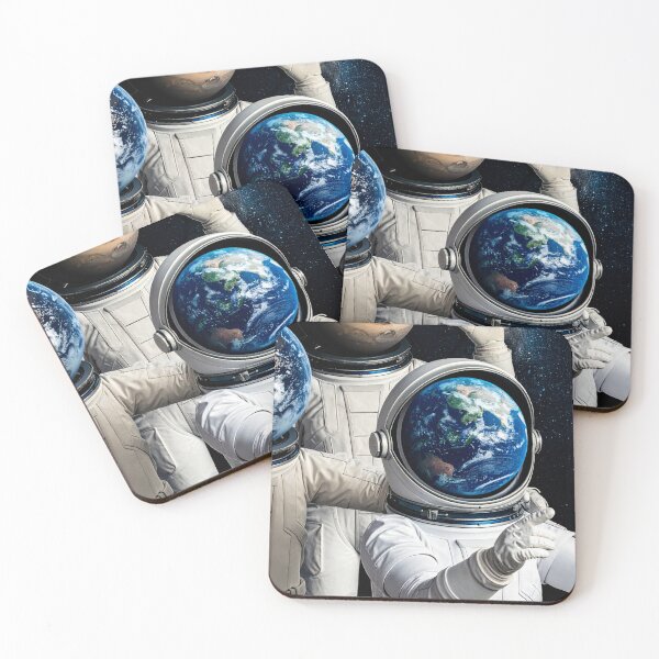 Item preview, Planetary Selfie: Astronauts with Planet Faces in Deep Space designed and sold by DannyVerse.