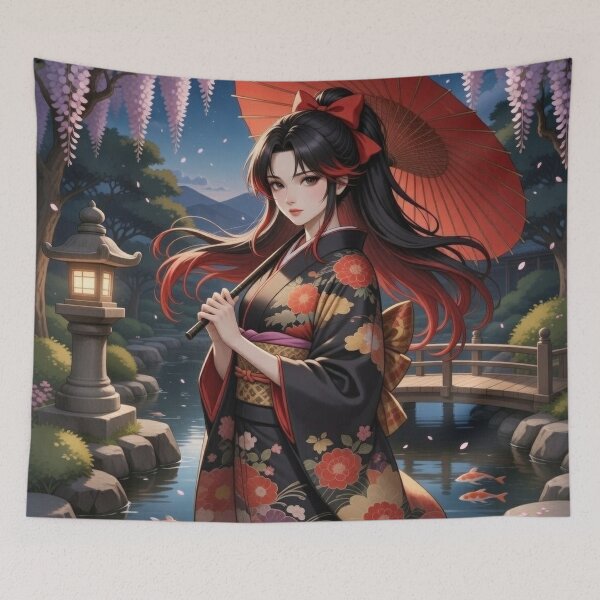 Item preview, Enchanted Wisteria Maiden in Kimono designed and sold by RadaQueen.
