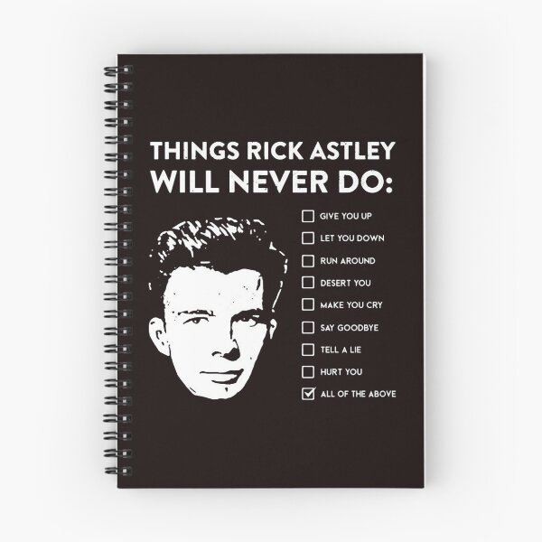 Item preview, Things Rick Astley Will Never Do  designed and sold by FlirtyDigital.