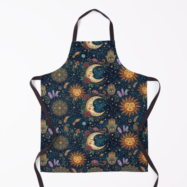 Item preview, Celestial Sun Moon Stars Patchwork | Vintage Cosmic Astrology Collage designed and sold by flowerpower999.
