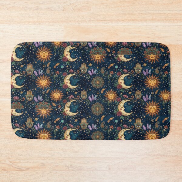Item preview, Celestial Sun Moon Stars Patchwork | Vintage Cosmic Astrology Collage designed and sold by flowerpower999.